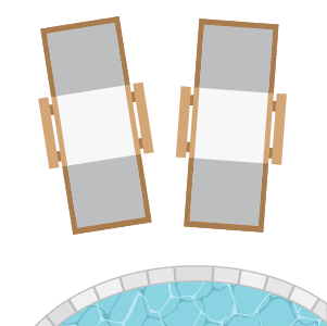 illustration of two deck chairs