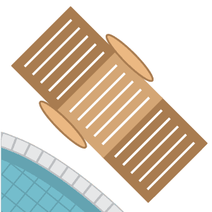 illustration of a single deck chair