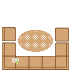 illustration of a large patio sectional